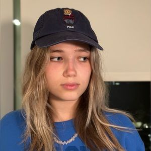 Ralph Louren Polo Bear Blue Chino Ball Cap.